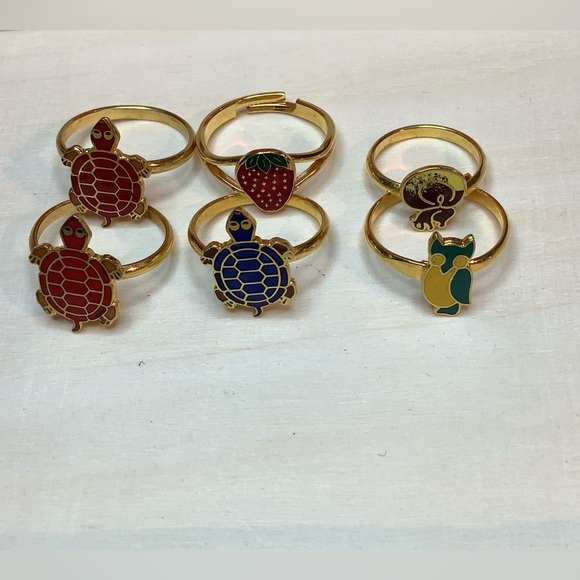 TLC NEW vintage SQUIRREL animal adjustable rings - Picture 4 of 7